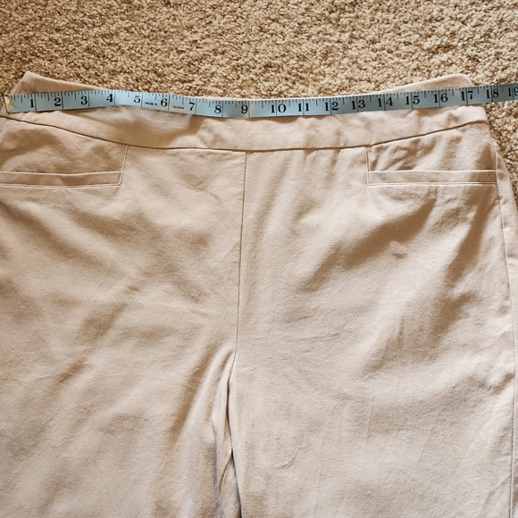 Soft Surroundings Supurla straight ankle pants Size Large Color khaki - Picture 6 of 11